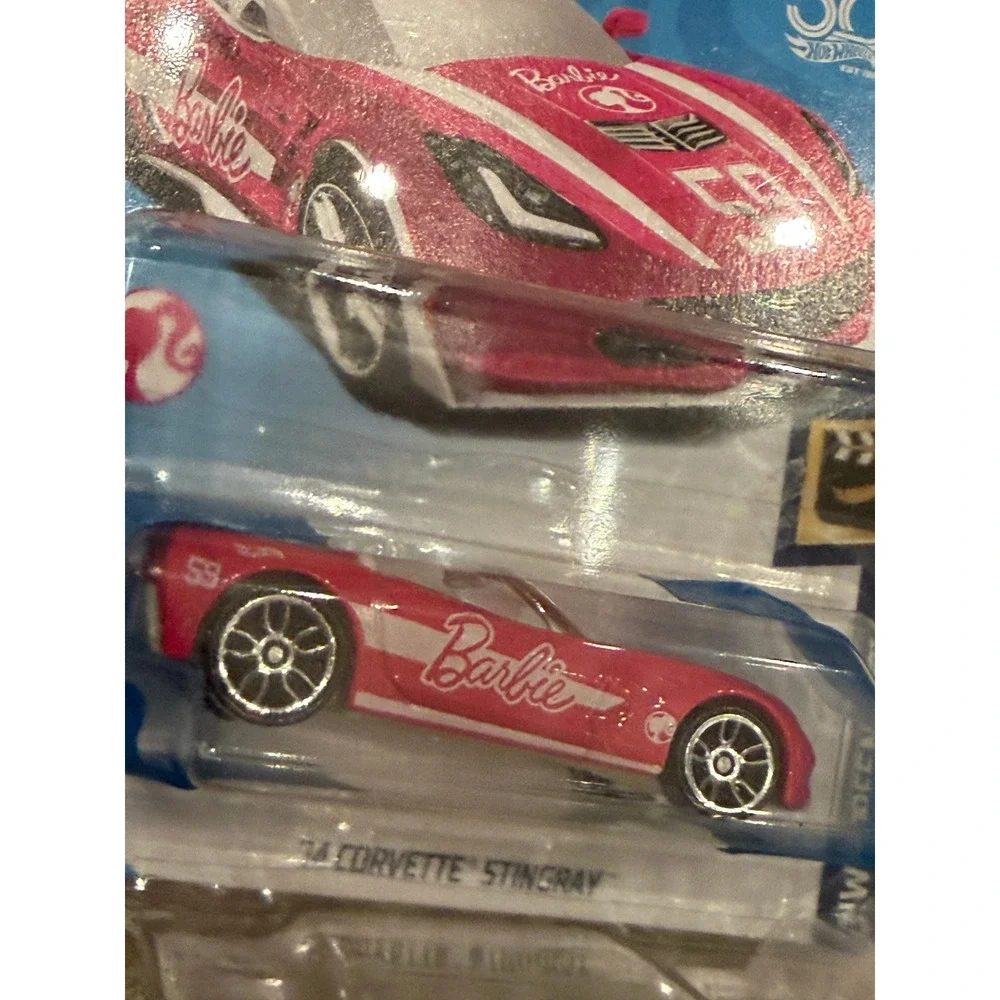 Hot Wheels '14 Corvette Stingray 1:64 Pink Barbie HW Screen Time Toy Car NWT